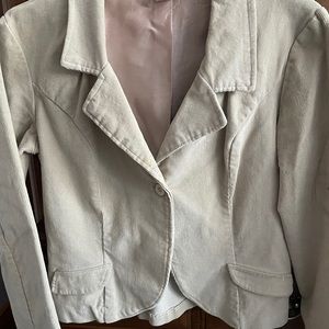 Corduroy beige short blazer